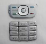 Nokia 5200/5300 alsó+felső, Gombsor (billentyűzet), ezüst