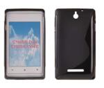 Sony Xperia E C1505, Szilikon tok, S-Case, fekete