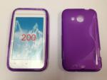 HTC Desire 200, Szilikon tok, S-Case, lila