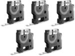 DYMO Set 5 etichete din vinil DYMO Rhino ID1 9 mm negru pe alb pentru borne electrice si panouri de conexiuni 18443 (18443P5)