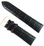 Curea de ceas Maro-inchis din piele naturala cu imprimeu crocodil - 18mm, 20mm, 22mm - WZ3423 (WZ3423)