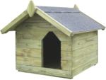 vidaXL Cușcă de câine grădină, acoperiș detașabil, lemn de pin tratat (45149) - vidaxl