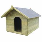 vidaXL Cușcă câine de grădină, acoperiș detașabil, lemn de pin tratat (45151) - vidaxl
