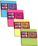 STICK'N Notes autoadeziv extra-sticky 76x76 mm, 90 file, STICK'N Neon