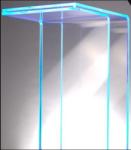 Eichenwald Ideal RIO nyakzuhany 400 mm, rögzítő karima csavarozáshoz, átlátszó üveg, LED világítás