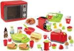 Smoby Set cuptor de microunde electronic Tefal Elec Micro Wave Smoby și robot de bucătărie, aparat de gofri cu gofreuri și aparat de cafea cu capsule (SM310586-6) Bucatarie copii