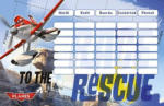 LIZZY CARD Repcsik órarend 175x115mm, kétoldalas, Planes Rescue (LIZ-15391401) - officetrade