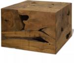 vidaXL Măsuță de cafea, 50 x 50 x 35 cm, lemn de tec natural, maro (244557) - vidaxl Masa de cafea