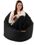 Pufrelax Пуф 330л. , Relaxo XL - Teteron Black, За открито, Перящ се калъф, Пълнеж от Полистиролни перли