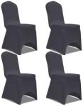 vidaXL Husă de scaun elastică, 4 buc. , antracit (131415)