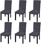 vidaXL Huse de scaun elastice drepte, 6 buc. , antracit (131422)