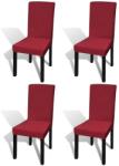 vidaXL Huse de scaun elastice drepte, 4 buc. , roșu bordo (131420)