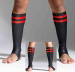  Neoprene zokni, fekete-piros - diamondsexshop