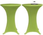 vidaXL Husă elastică pentru masă, 2 buc. , verde, 70 cm (131432)