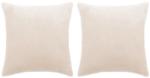 vidaXL Set perne decorative, 2 buc. , ivoar, 45x45 cm, textil (132948)