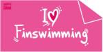 BornToSwim Törülköző BornToSwim I Love Finswimming Towel Rózsaszín