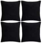 vidaXL Huse de perne decorative, 4 buc. , negru, 40x40 cm, textil (132933)