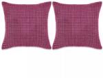 vidaXL Set perne decorative 2 buc. Velur 45 x 45 cm Roz (132909)