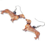  Tacskó alakú fülbevaló - barna rövidszőrű képpel