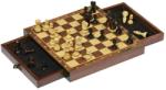 Goki Mágneses fa sakk készlet, fiókos 25x25cm (56919)