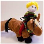 Puppet-World Kesztyűbáb felnőtt kézre - kisfiú lovon (2591)
