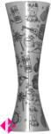  Aero Jigger Tiki/ Tiki mintás bártender mérce ezüst színű 25/50 ml - bareszkozok