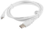Lanberg Cablu Date LANBERG USB 2.0 micro AM-MBM5P 1.8m white (CA-USBM-10CC-0018-W)