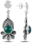 BeSpecial Cercei lungi handmade din argint cu agat verde - ETU0162 (ETU0162)