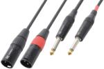 Power Dynamics Cablu convertor 2x XLR tata - 2x 6.3 jack 6.3mm mono 0.2m (177.056)