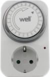 Well Priza programabila mecanica Well, TIMER-MEC-01-WL, programare 24 ore, 220V, 16A (TIMER-MEC-01-WL)