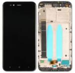 Xiaomi Mi A1/Mi 5X, LCD kijelző érintőplexivel és előlap kerettel, fekete
