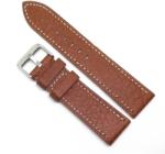  Curea de ceas Maro-deschis din piele naturala - 22mm - WZ3571 (WZ3571)