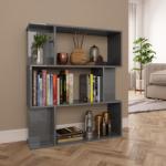 vidaXL Bibliotecă/Separator cameră, gri extralucios, 80x24x96 cm PAL (800089) Biblioteca