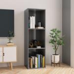 vidaXL Bibliotecă/Comodă TV, gri lucios, 36 x 30 x 114 cm, PAL (800143) Biblioteca