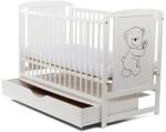 BabyNeeds Patut din lemn Timmi 120x60 cm cu sertar Alb (BOTIM02AL)