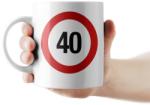 Partikellékek Sebességkorlátozó 40. születésnapi bögre