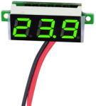  E226GR Mini digitális feszültségmérő zöld 2.5-30V (2 vezetékes)