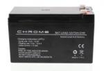 Chrome Battery Acumulator plumb acid 12V 7Ah Chrome 151x65x95mm (BAT-LEAD-12V7AH-CHR)