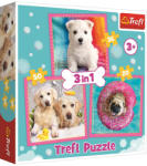 Trefl Kölyök kutyák 3 az 1-ben puzzle (34845)