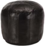 vidaXL Taburet, negru, 40x35 cm, piele naturală de capră (248131) Canapea