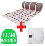 FALCON Heat Generation Kit - covor de incalzire electrica FALCON U-HEAT 4, 5 m2 = 675 W + Termostat manual pe perete cu senzor de temperatura pardoselei