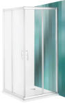 Roltechnik Proxima Line PXS2P 80 cm-es négyszögletes zuhanykabin (egyik fele-jobboldali rész) kétrészes tolóajtóval (78, 5-81x185 cm, brillant, transparent, 538-8000000-00-15) (538-8000000-00-15)