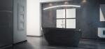 Besco Goya Black 142x62 cm szabadonálló kád (WMD-140-GB)