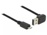 Delock Cablu EASY-USB 2.0 tip A unghi sus/jos la micro USB-B T-T 5m Negru, Delock 83538 (83538)