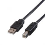 Roline Cablu de imprimanta USB A la B 0.8m Negru Flat, Roline 11.02. 8867 (11.02.8867-10)