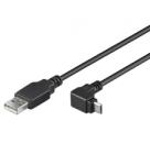  Cablu USB 2.0 la micro USB-B unghi jos/sus T-T 1m negru, KU2M1F-90 (KU2M1F-90)