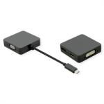 Valueline Adaptor USB-C la VGA / DVI / HDMI / Displayport 4K60Hz T-M 0.1m Negru, Value 12.99. 3231 (12.99.3231-5)