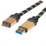 Roline Cablu GOLD USB 3.0 la micro USB T-T 2m, Roline 11.02. 8879 (11.02.8879-10)