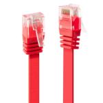 Lindy Cablu de retea cat 6 UTP Flat rosu 10m, Lindy L47515* (L47515)