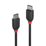 Lindy Cablu USB 3.1 tip C la tip C 3A/60W Black Line T-T 1m, Lindy L36906 (L36906)